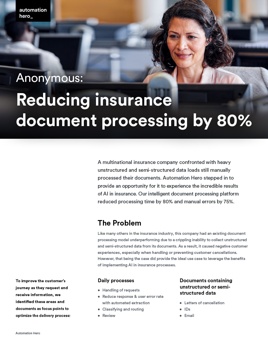 AI in insurance: Reduce 80% processing time