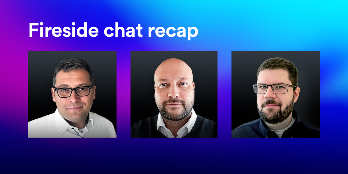 The image shows, from left to right, Automation Hero's founder, Stefan Groschupf, VP of Global Sales, Mark Stripp, and Chief Product Officer, Maximilian Michel who led an in-depth discussion on the accuracy, truthfulness, and security of popular LLM chatbots and more.